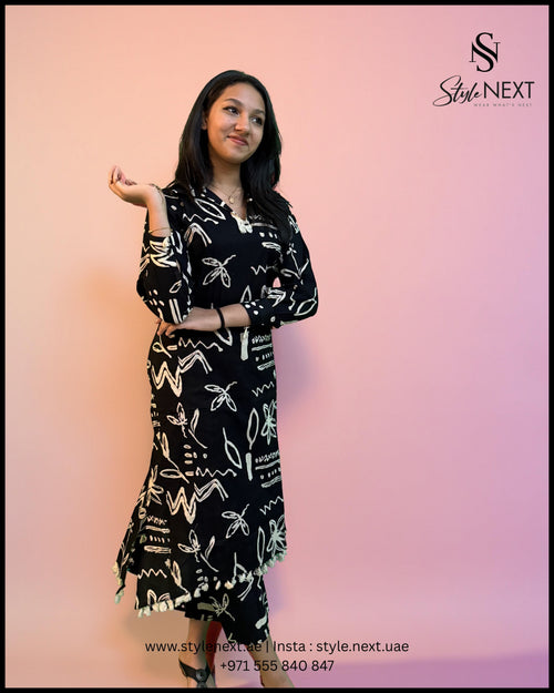 Classic Black & White Printed Co-ord Set from Jaipur
