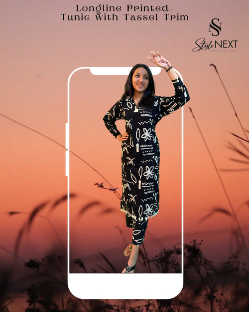 Classic Black & White Printed Co-ord Set from Jaipur