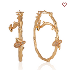 Sculpted Vein Statement Hoop