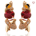 Buzzing Bee Ruby Ear Stud