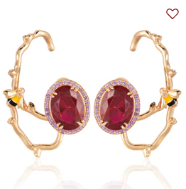 Ovate Veins Crawler Earring