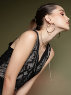 Sculpted Vein Statement Hoop