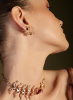 Crystallised Buzzing Bee Front & Back Earring