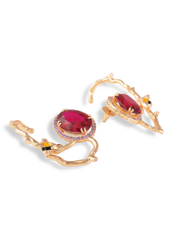 Ovate Veins Crawler Earring